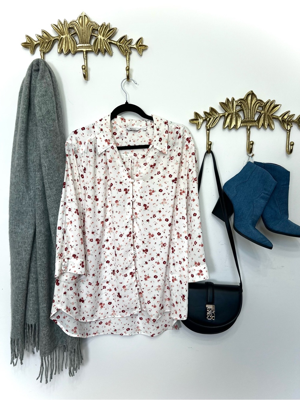 Bohemian floral blouse xXl ptp 25” l 32”